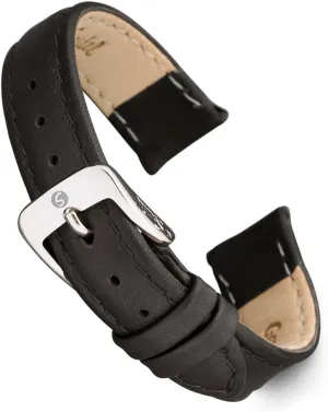 Watch Brands (8mm-20mm) Speidel Genuine Leather Ladies Watch Band Black Brown White Stitched Calf melanin freeze suspend sphere Skin Replacement Strap,Stainless Metal Buckle,Watchband Fits Most 