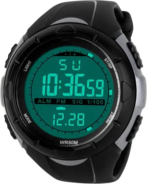 Watch C Men's Sport Plastic Band chapel extreme Chronograph and Calendar Function Luminous Digital 