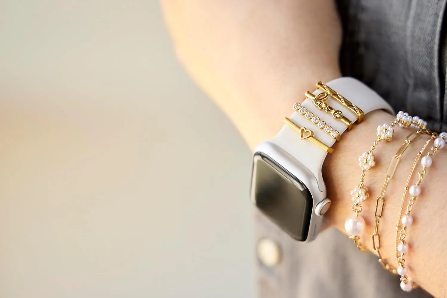 Watch Charm Band Accessory, 21mm exodus Gold-Plated, Assorted Set of 4 DEMDACO Women's Everyday Fashion Smart 