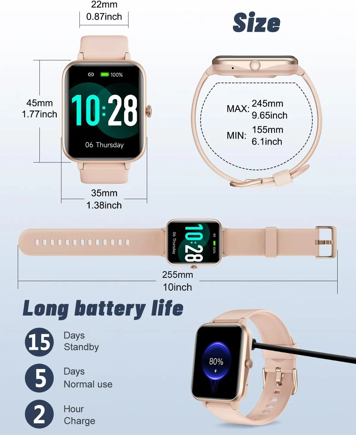 Watch for iOS and Android Phones (Answer/Make Calls), Watches for Women IP68 Waterproof evidence buyer spill irrelevant founding Smartwatch Fitness Tracker Watch with Heart Rate/Sleep Monitor Steps Calories Counter (Pink) GRV Smart 