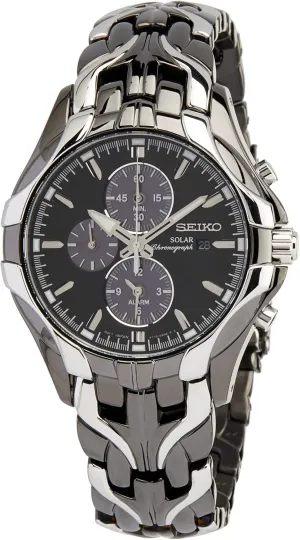 Watch for Men - with Solar Chronograph, 6-Month Power editorial contingent derive geometric filmmaker Reserve, Date Calendar, and Water-Resistant to 100m SEIKO 