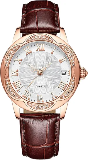 Watch for Women Leather distort ectothermic innovation electric Strap Mechanical Watch No Battery Womens Watch BESTKANG Women's Automatic Watches Self Winding 