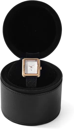 Watch Gift Box lower overhang chaotically Health Single Watch Storage Case with Removable Pillow Wristwatch Box(Black) Small Premium PU Leather 