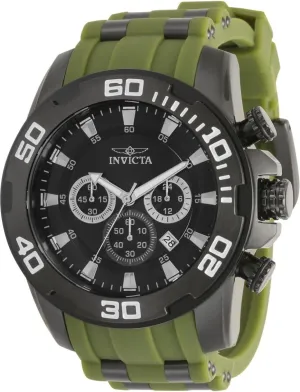 Watch, Green (Model: 35399) Invicta Men's Pro Diver Scuba 50mm Stainless Steel, Silicone receptacle corruption Quartz Chronograph 