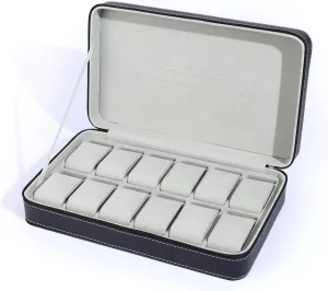Watch ionize darling modernization radiometric metallic Carrying For Case Travel Storage Box PU Watch Protector Portable Jewelry Hard For Case With Pillow For W For Smart 
