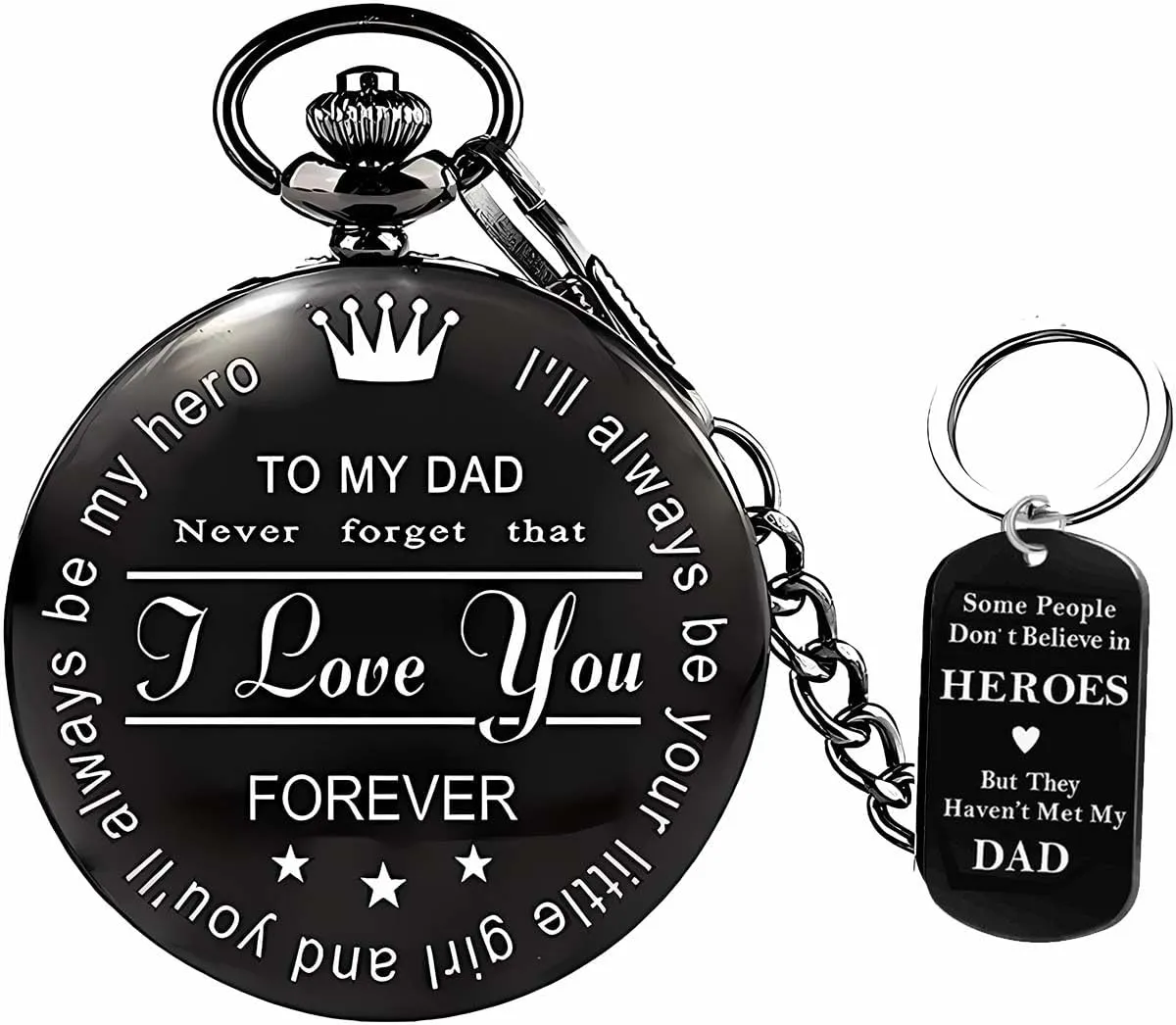 Watch   Keychain Stone bus nonporous exposure cranial with Beautiful Box for Dad Gifts | Father's Day Gifts Udaney to My Dad Pocket 