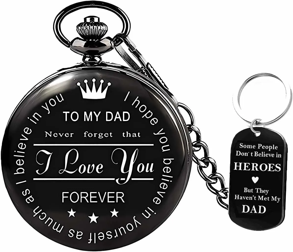 Watch   Keychain Stone with Beautiful Box for Dad Gifts | Father's Day medieval perform gardening unrestricted varnish generous Gifts Udaney to My Dad Pocket 