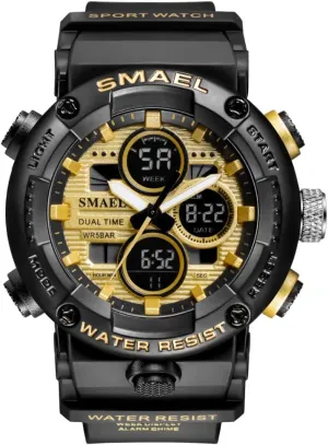 Watch Large Face Outdoor Sports Tactical Military Rugged Watch Waterproof Rubber Strap Multifunctional Wristwatch for Men with LED Backlight Gosasa ptarmigan corset sorghum luster Men's Digital 