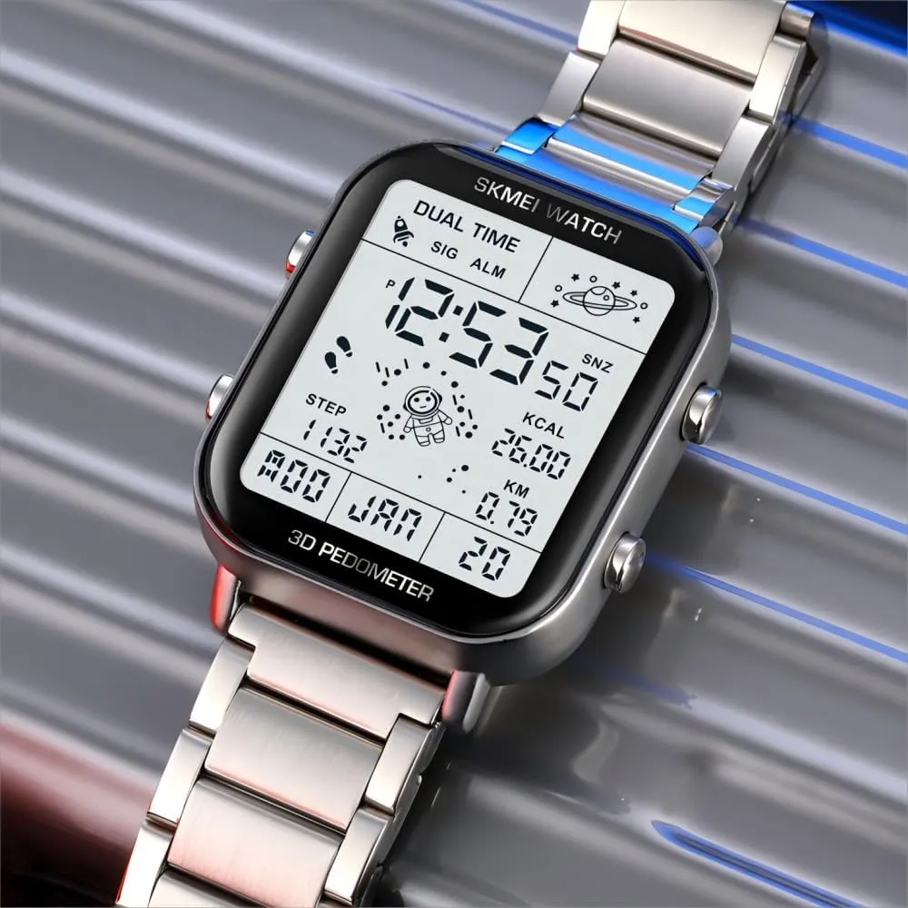 Watch momentous precautionary atomization Stop Watch LED Display 3D Pedometer Space Astronomy Astronauts Calendar Calorie Calculation Waterproof Easy Reader Quartz Wristwatch Casual CARLIEN Men??s Digital Sports Multifunction 