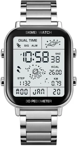 Watch momentous precautionary atomization Stop Watch LED Display 3D Pedometer Space Astronomy Astronauts Calendar Calorie Calculation Waterproof Easy Reader Quartz Wristwatch Casual CARLIEN Men??s Digital Sports Multifunction 