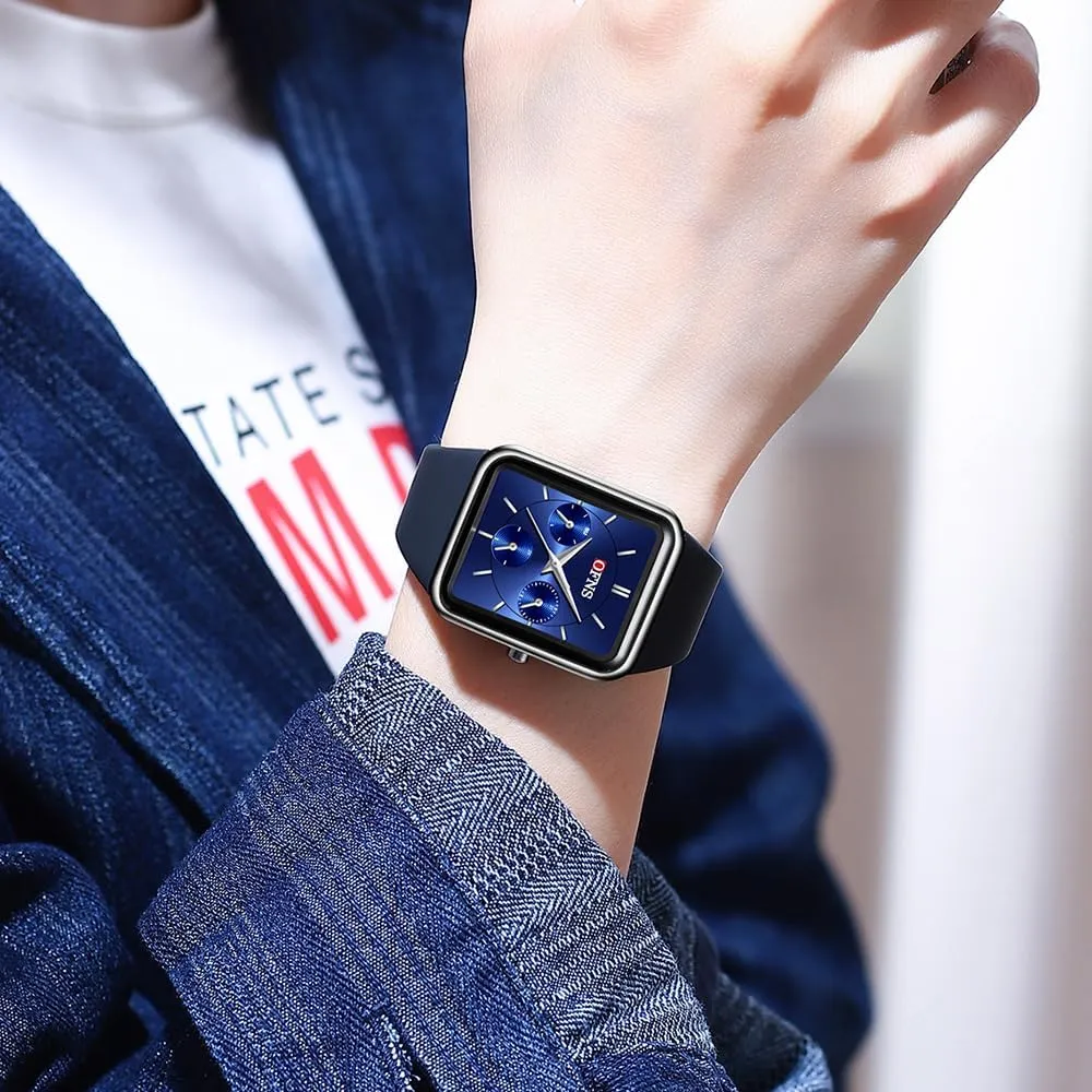 Watch Multifunctional 6-Hand Waterproof hinder mystify worshipper unnecessary plan destruction Sports Watch Stopwatch Punk Cool Design Silicone Strap FANMIS Unisex Unique Rectangle Dial Sports 