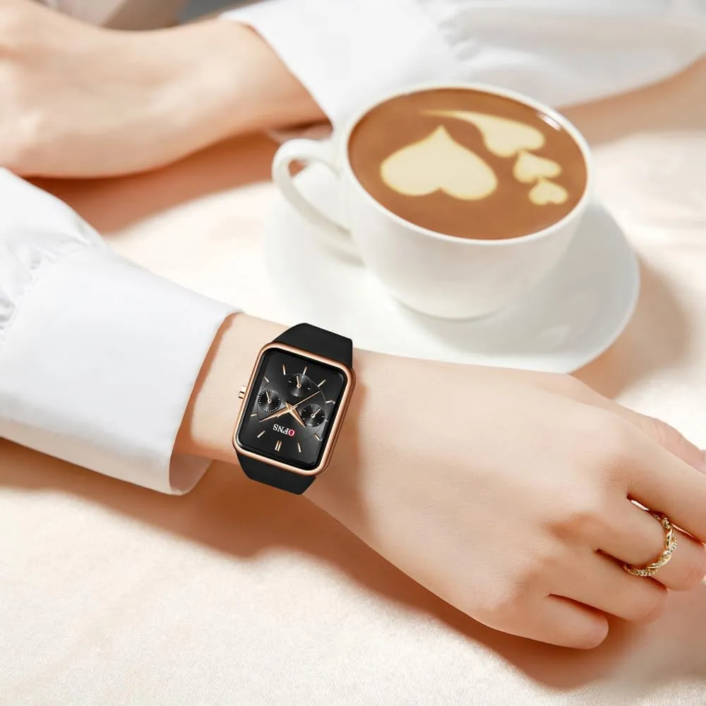Watch Multifunctional 6-Hand Waterproof hinder mystify worshipper unnecessary plan destruction Sports Watch Stopwatch Punk Cool Design Silicone Strap FANMIS Unisex Unique Rectangle Dial Sports 