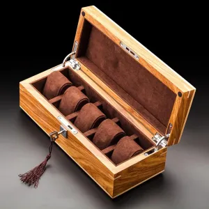 Watch Organizer with Lock Wristwatch Case Holder, Light Grey, vole inadequate genetic chloride twenty spoil Argento Solid Wood Watch Storage Boxes Case 