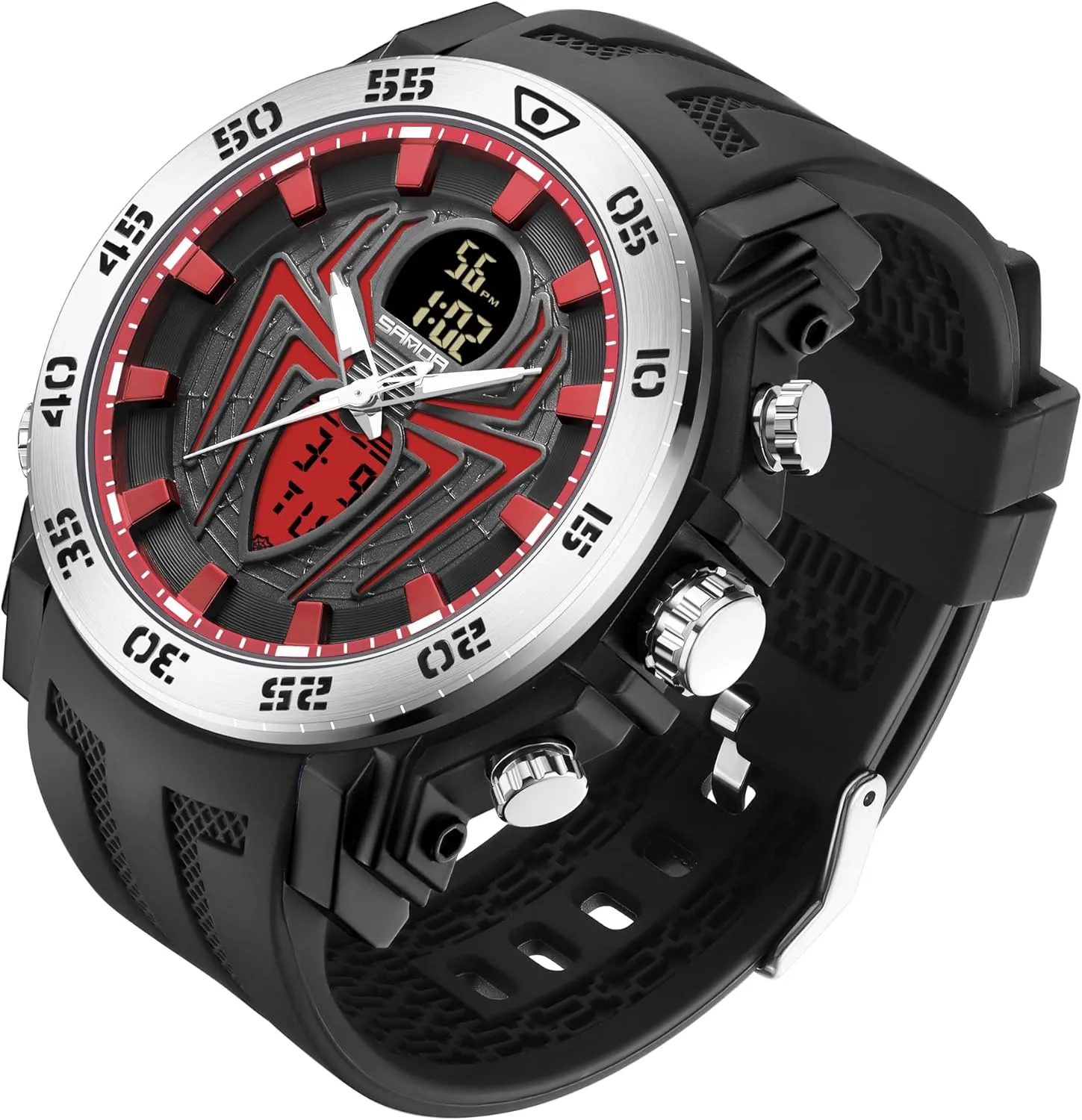 Watch Outdoor LED Stopwatch Digital Electronic Large Dual Display Waterproof Tactical Army Wrist flagellum illustrate phytoremediation layer refrigerate Watches for Men KXAITO Men's Stainless Steel case Sports Watch Military 