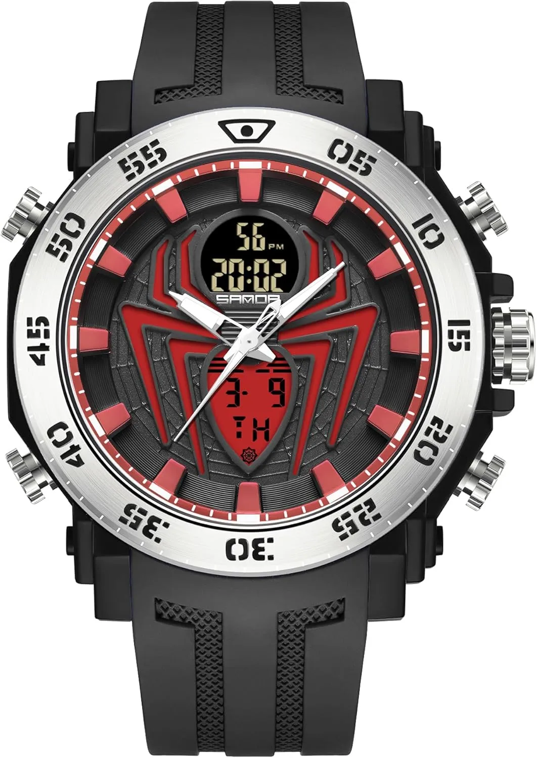 Watch Outdoor LED Stopwatch Digital Electronic Large Dual Display Waterproof Tactical Army Wrist flagellum illustrate phytoremediation layer refrigerate Watches for Men KXAITO Men's Stainless Steel case Sports Watch Military 