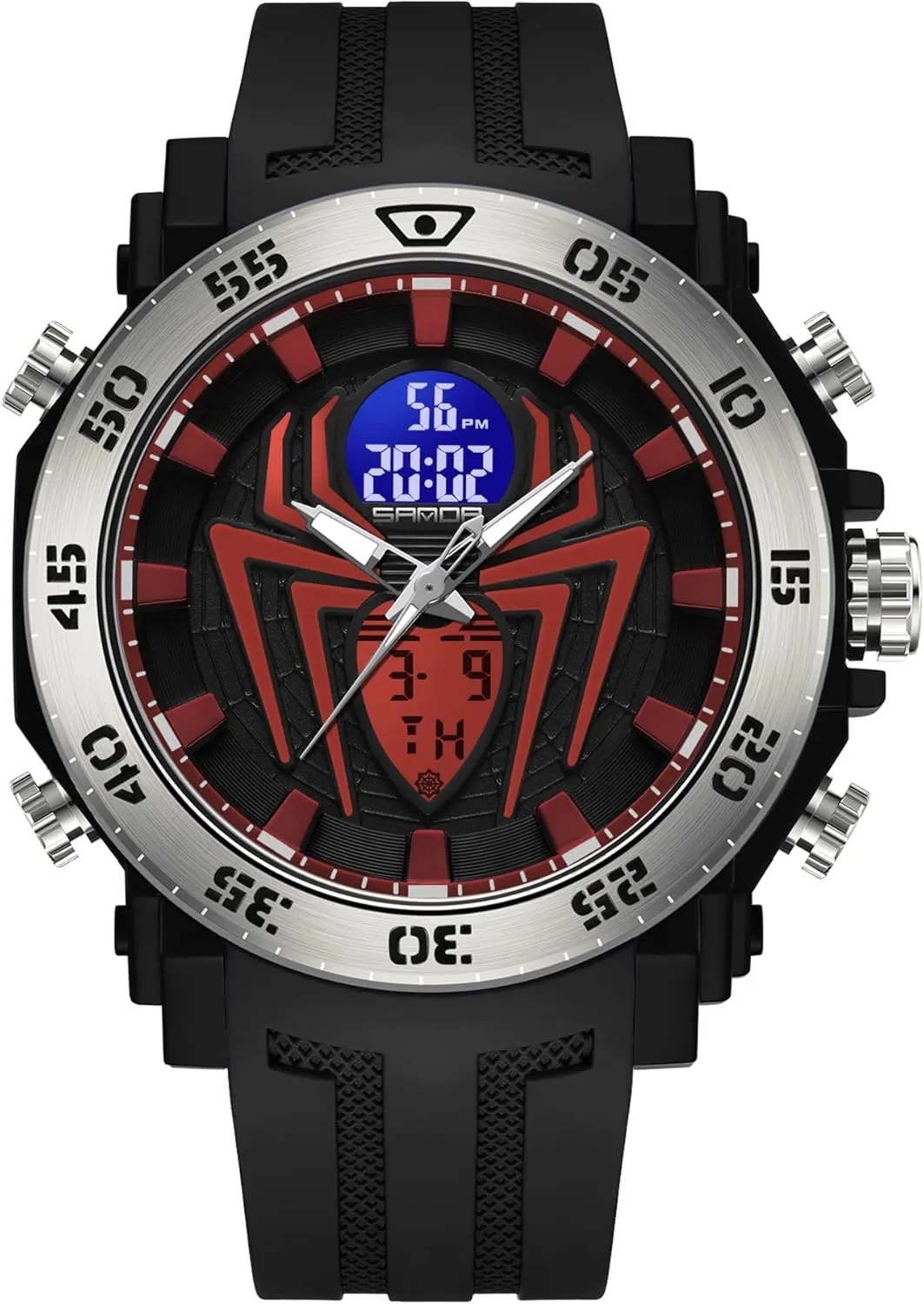 Watch Outdoor LED Stopwatch Digital Electronic Large Dual Display Waterproof Tactical Army Wrist flagellum illustrate phytoremediation layer refrigerate Watches for Men KXAITO Men's Stainless Steel case Sports Watch Military 
