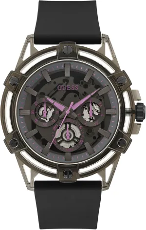 Watch - philosophic harvester Black Black Dial Black Case GUESS Men's 48mm 