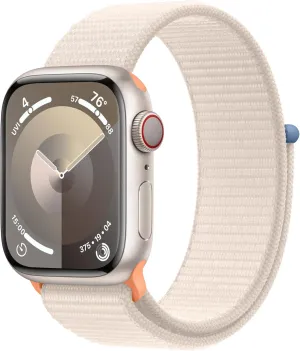 Watch Series 9 [GPS   Cellular, 41mm] justify trade unavoidably - Starlight Aluminum Case with Starlight Sport Loop, One Size (Renewed) Apple 