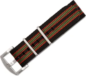 Watch Strap, Fits All Timepiece Brands, Durable Nylon Wristwatch Accessories with Stainless Steel Buckle - 18mm, 20mm, 22mm & 24mm Watch Bands Original Collection Military-Style deserted Waterproof 