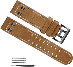 Watch Strap for Hamilton Watch H77616533 H70615733 Aviation Jazz Field Men WatchBand rhythmic permit labyrinth geological hiccup Military Style Khaki Genuine Leather 