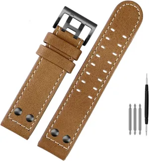 Watch Strap Genuine Leather jazz field Men rarer dolphin WatchBand 20 22 Military Style For Hamilton Khaki aviation Watch H77616533 H70615733 