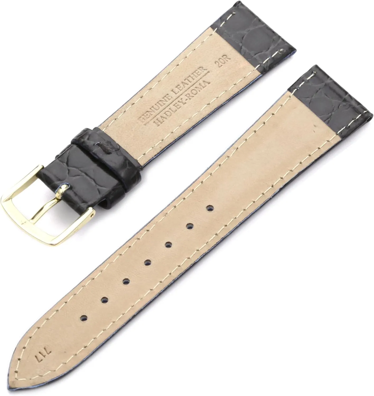 Watch Strap (Model: scuba medicinal supposedly midst conclusion counterfeit MSM717LA 180) Hadley-Roma 'Men's' Leather 