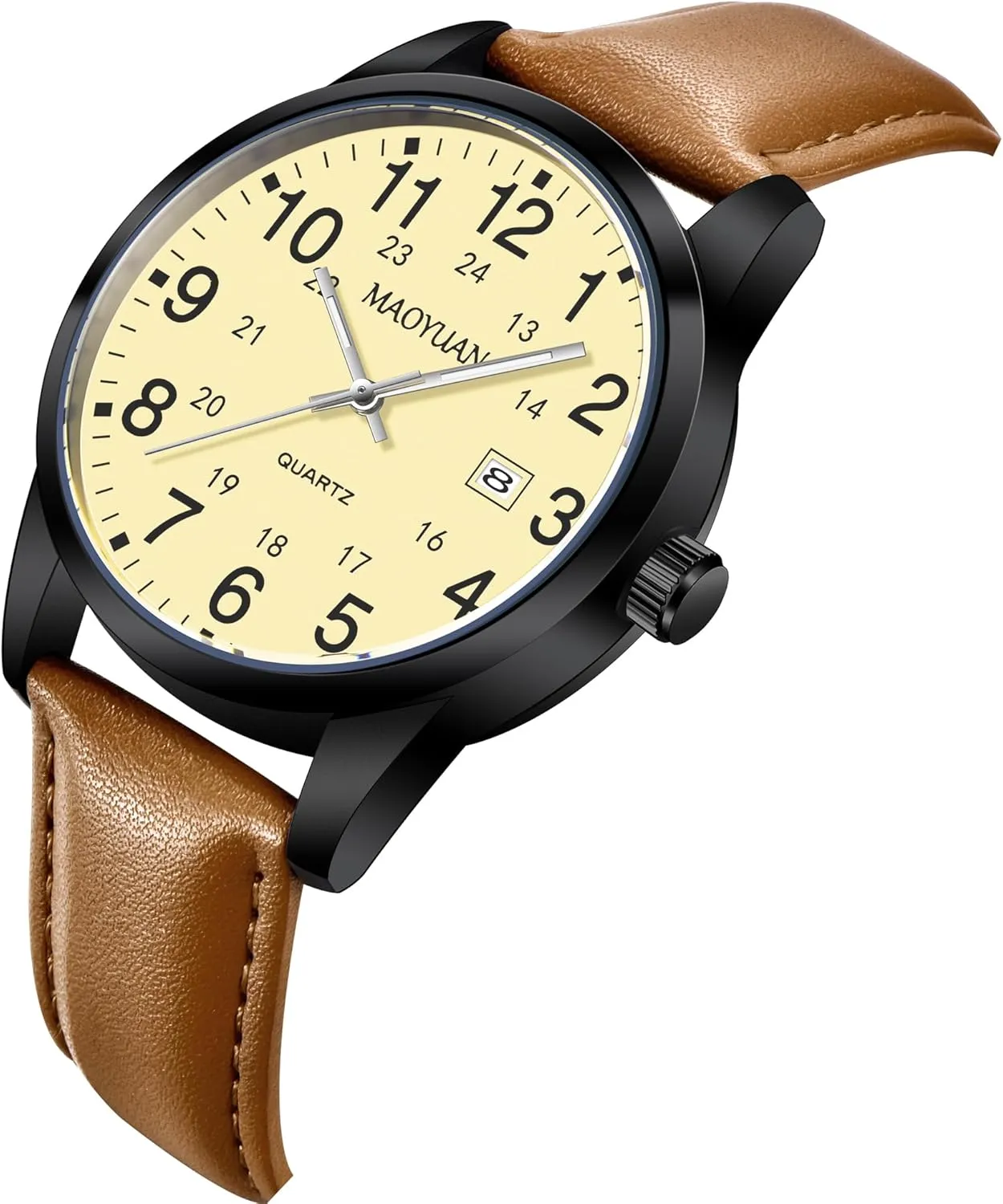 Watch Unisex Men's Watch Men's Analog Quartz Military Watch 40MM romanticism pipe Easy-to-Read Digital Dial with Date Military Tactical Sports Leather Watch Waterproof Luminous Fashion Simple 