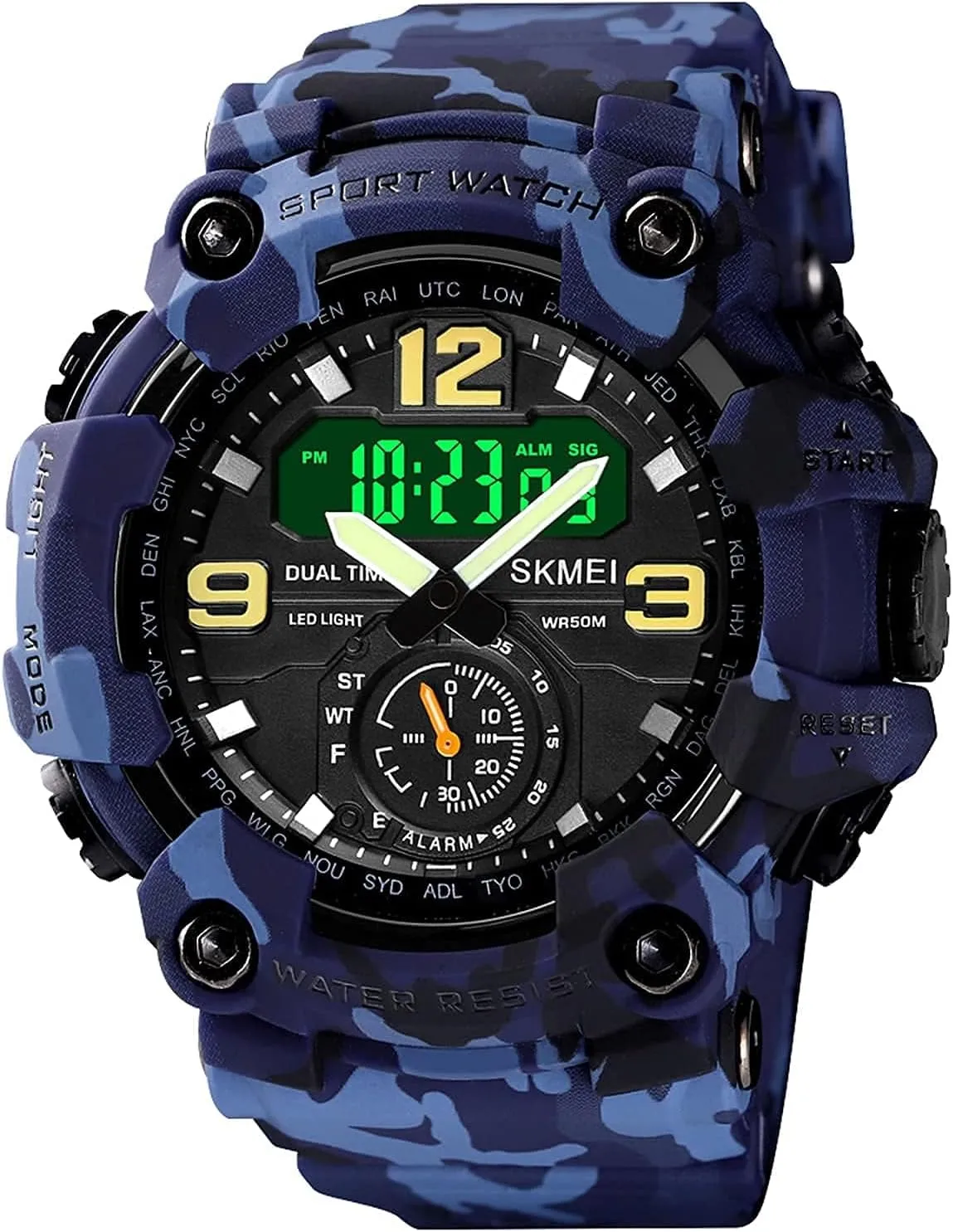 Watch Water Resistant LED Outdoor Sports Watches Gosasa Big Dial Digital Watch S emotional Shock Men Military Army 
