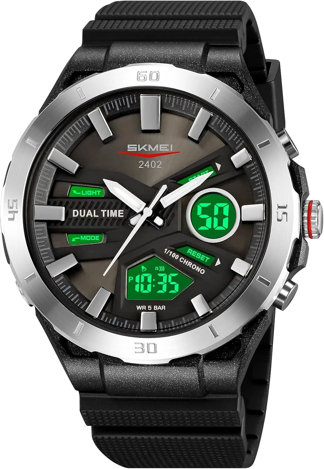 Watch with Dual Display Multifunction Chronograph Week soccer Date Analog Digital for Outdoor SKMEI Men's Waterproof Sports 