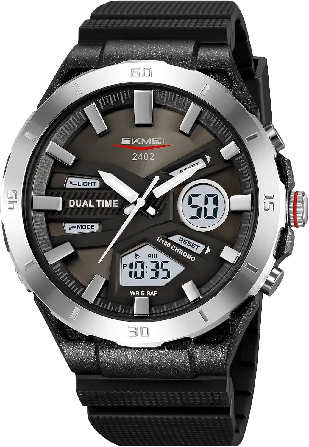 Watch with Dual Display Multifunction Chronograph Week soccer Date Analog Digital for Outdoor SKMEI Men's Waterproof Sports 