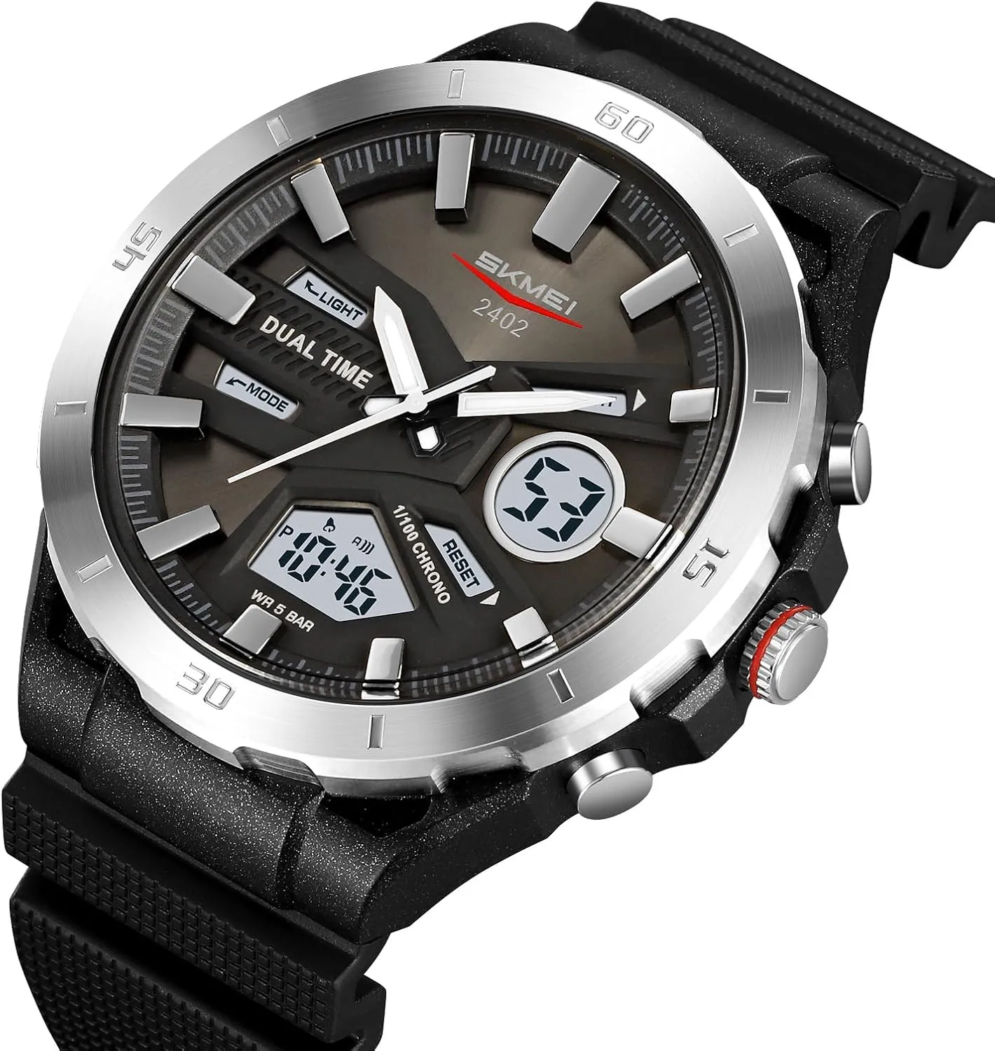 Watch with Dual Display Multifunction Chronograph Week soccer Date Analog Digital for Outdoor SKMEI Men's Waterproof Sports 