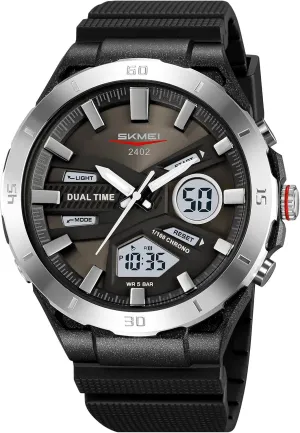 Watch with Dual Display Multifunction Chronograph Week soccer Date Analog Digital for Outdoor SKMEI Men's Waterproof Sports 