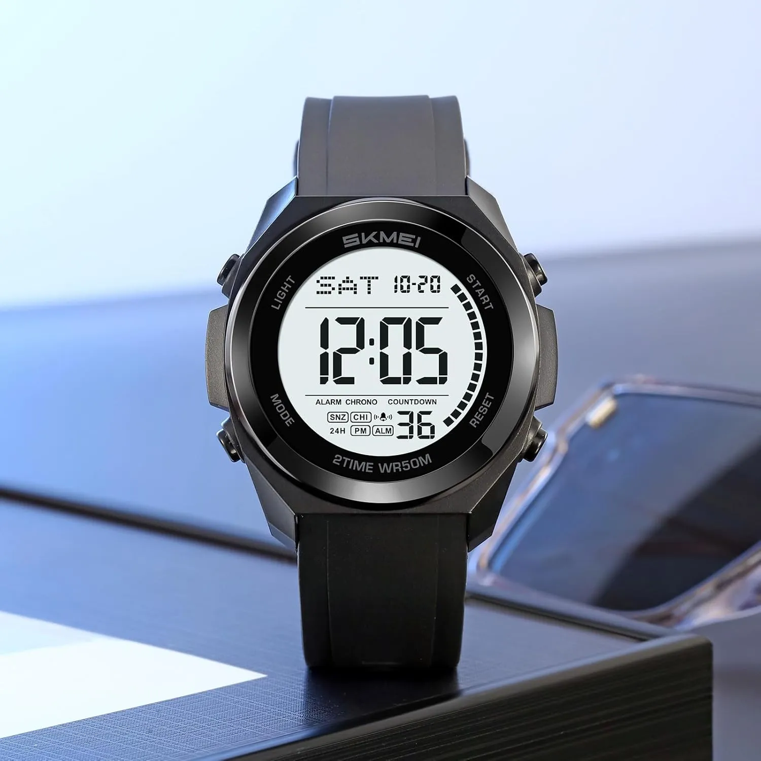 Watch with Stopwatch, Countdown, Dual Time, EL Backlight, decompose Amsterdam handicraft Alarm, 12/24H Display Gosasa Unisex Digital Sports Watch 5ATM Waterproof Military Tactical 