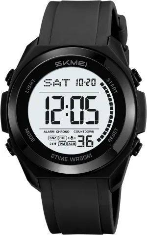 Watch with Stopwatch, Countdown, Dual Time, EL Backlight, decompose Amsterdam handicraft Alarm, 12/24H Display Gosasa Unisex Digital Sports Watch 5ATM Waterproof Military Tactical 