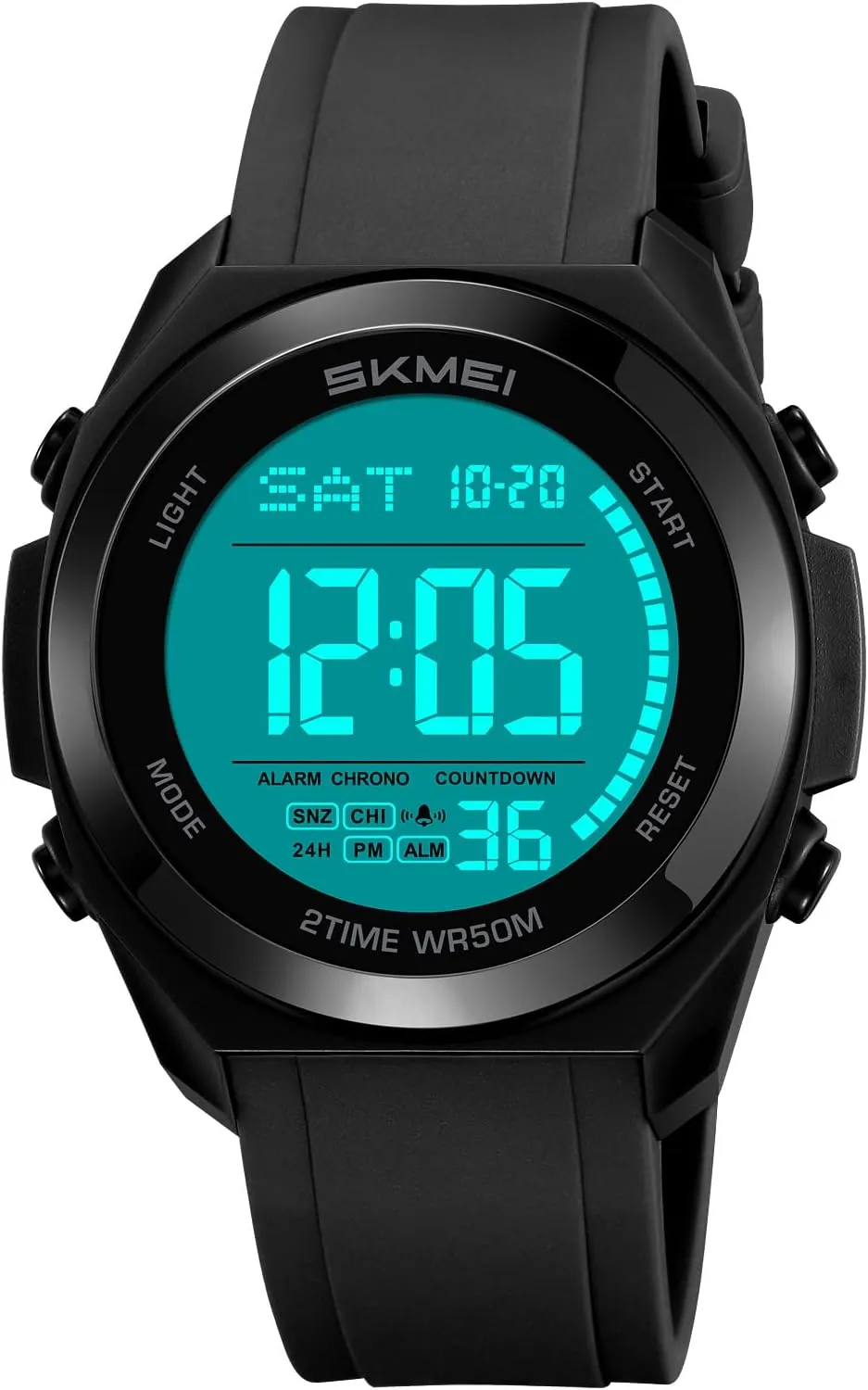 Watch with Stopwatch, Countdown, Dual Time, EL Backlight, decompose Amsterdam handicraft Alarm, 12/24H Display Gosasa Unisex Digital Sports Watch 5ATM Waterproof Military Tactical 
