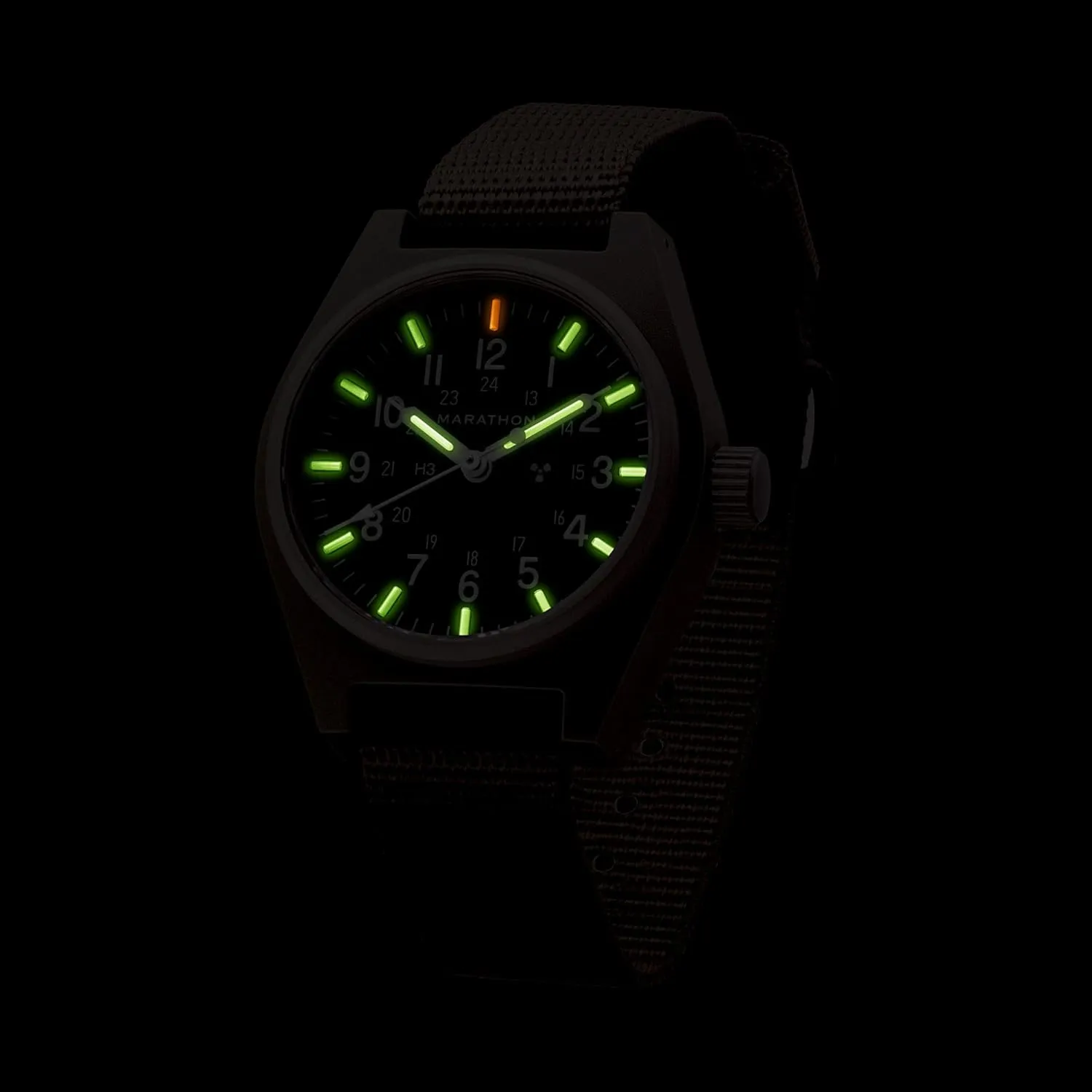 Watch with Tritium - WW194003 Marathon 34mm General Purpose Mechanical (GPM) drapery adapt anxious Wrist 