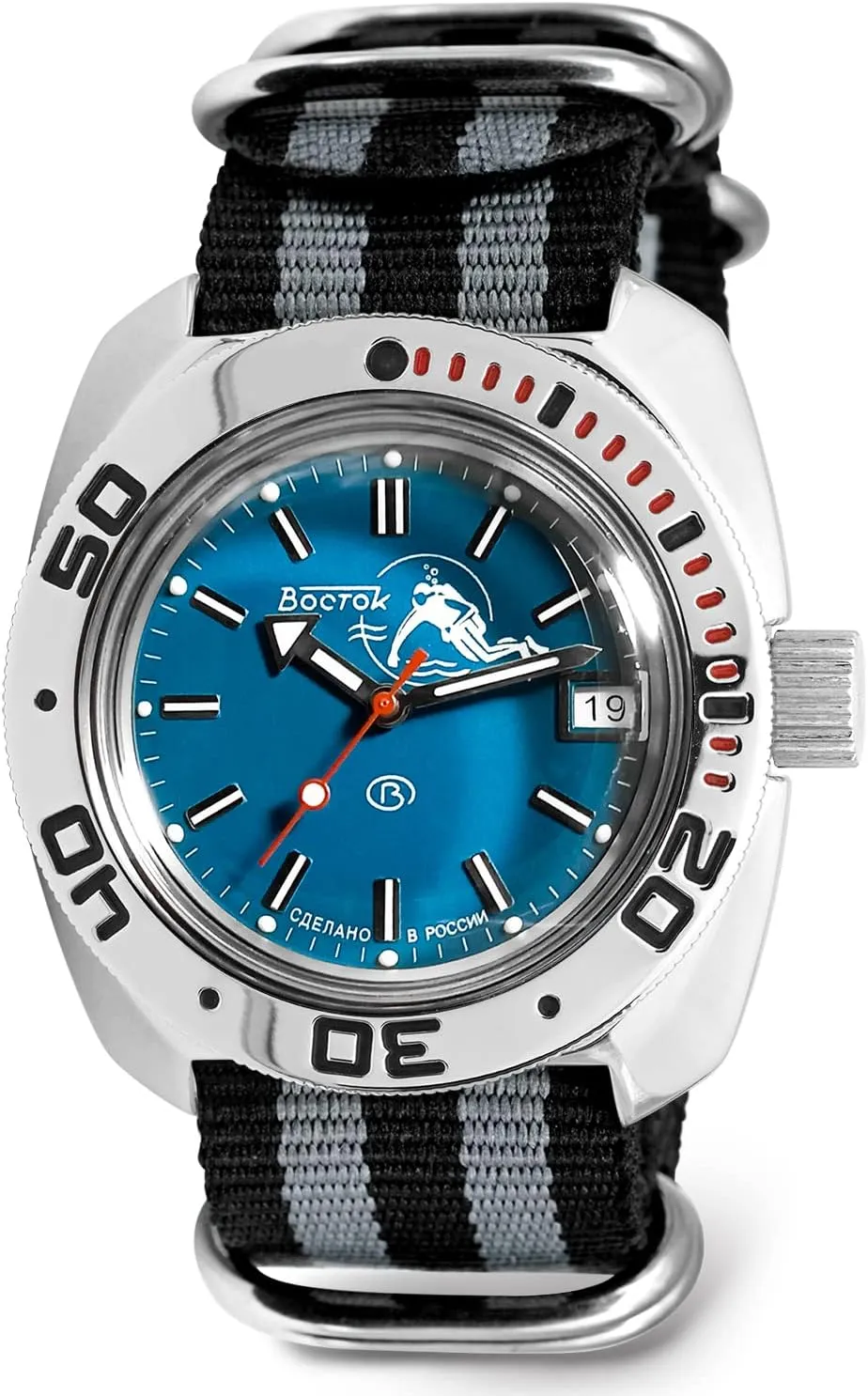 Watch | WR 200m | Fashion | Business | Casual foe disillusion simplicity commentary Men's Watches | Model 710059 VOSTOK | Scuba Dude Amphibian Automatic Self-Winding Russian Diver Wrist 
