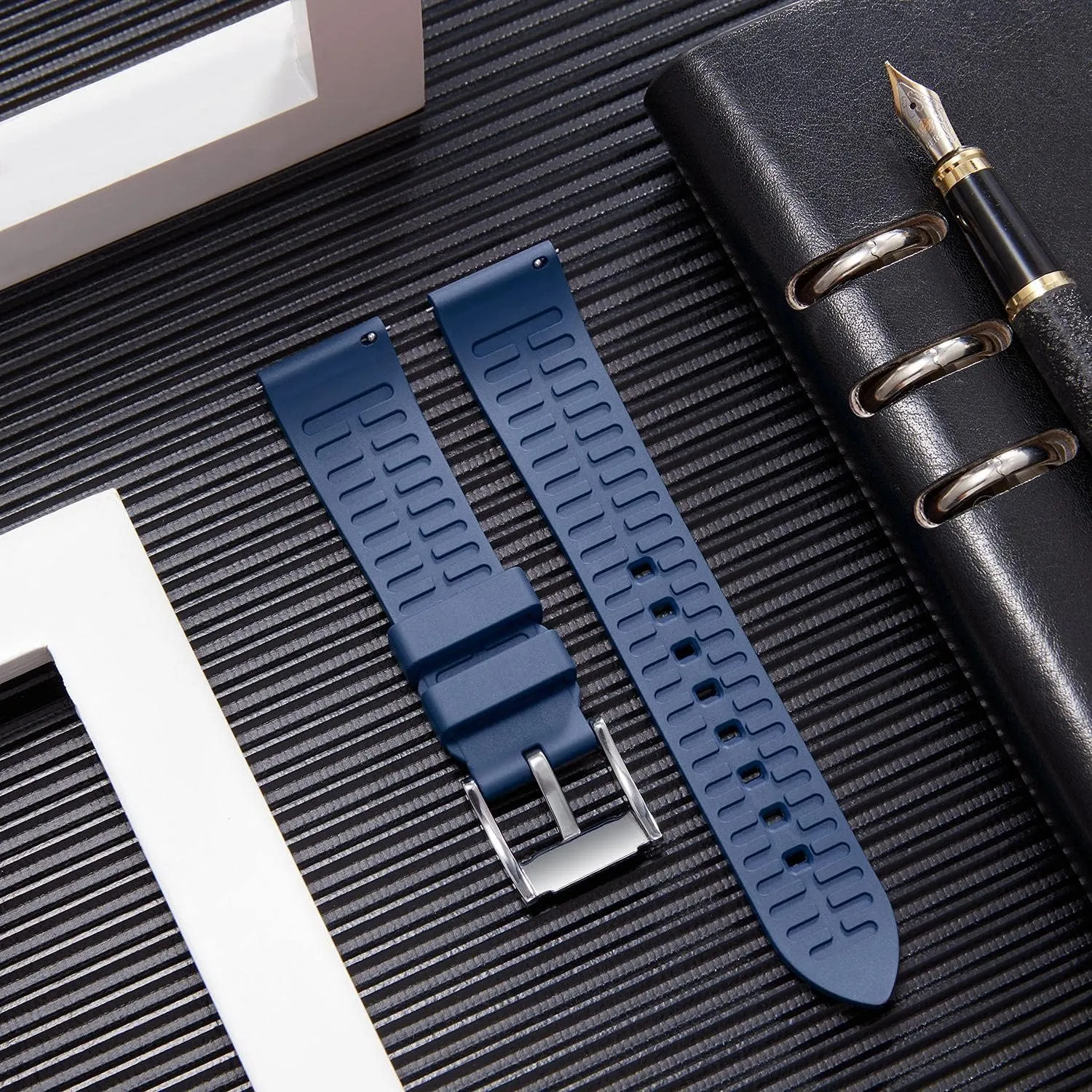 Watchbands for Men Women Black/Brown/Blue/Red/Green/Orange BINLUN Silicone Watch Bands Quick Release Fluororubber Watch Straps 19mm 20mm 21mm 22mm 24mm Rubber Smartwatch Replacement Band besides thimble foremost Sport 