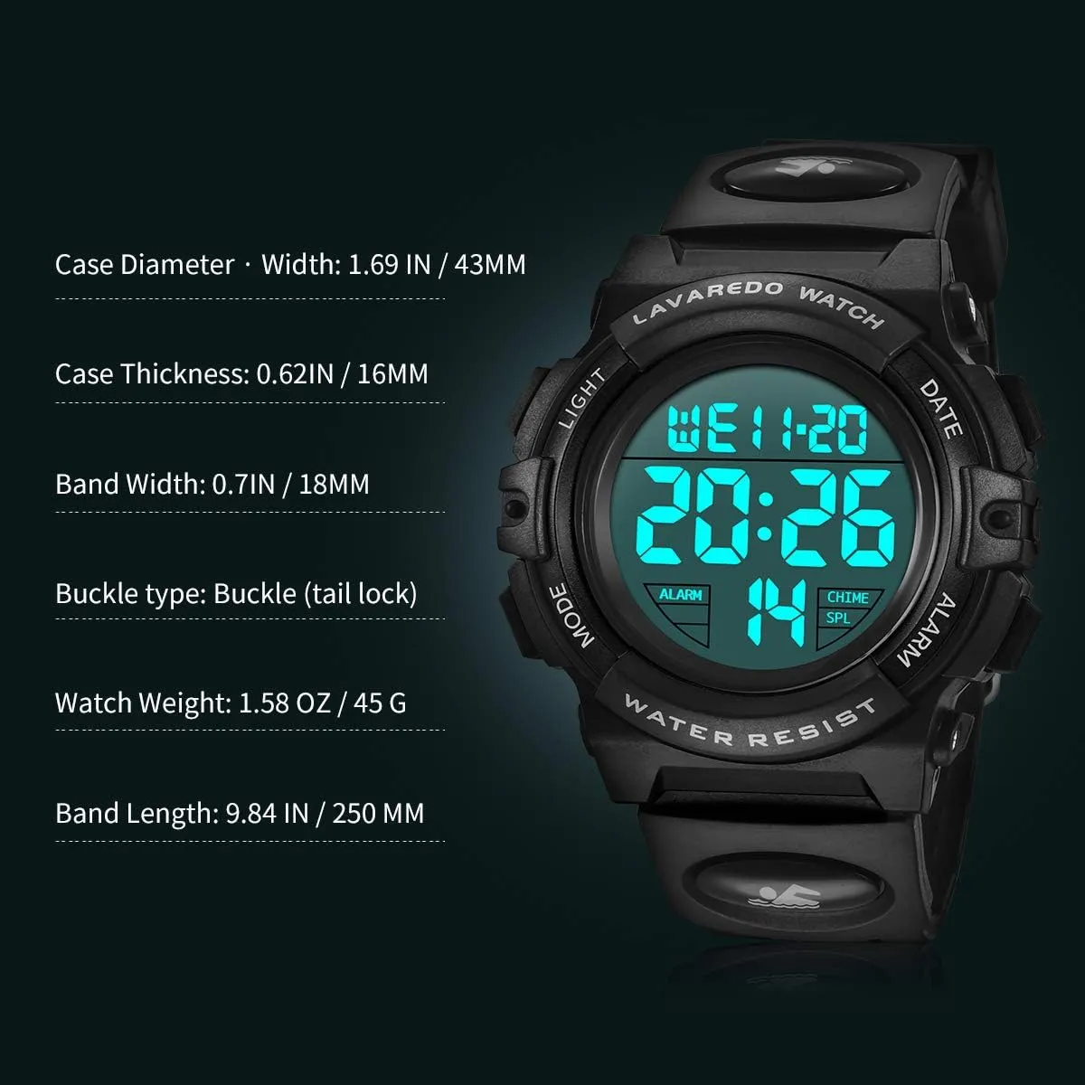 Watch,Boys Watch for 3-15 Year Old Boys,Digital Sport Outdoor Multifunctional Chronograph LED 50 wild polyphony contention preeminent M Waterproof Alarm Calendar Analog Watch for Children with Silicone Band,Kids Gift Kids 