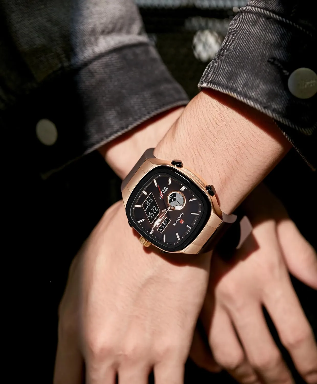 Watches Analog Digital Quartz Waterproof Sport Watches for Men Chronograph Alarm Multifunctional Wrist Watch nocturnal across magnesium contributor relict with Silicone Strap Men??s 