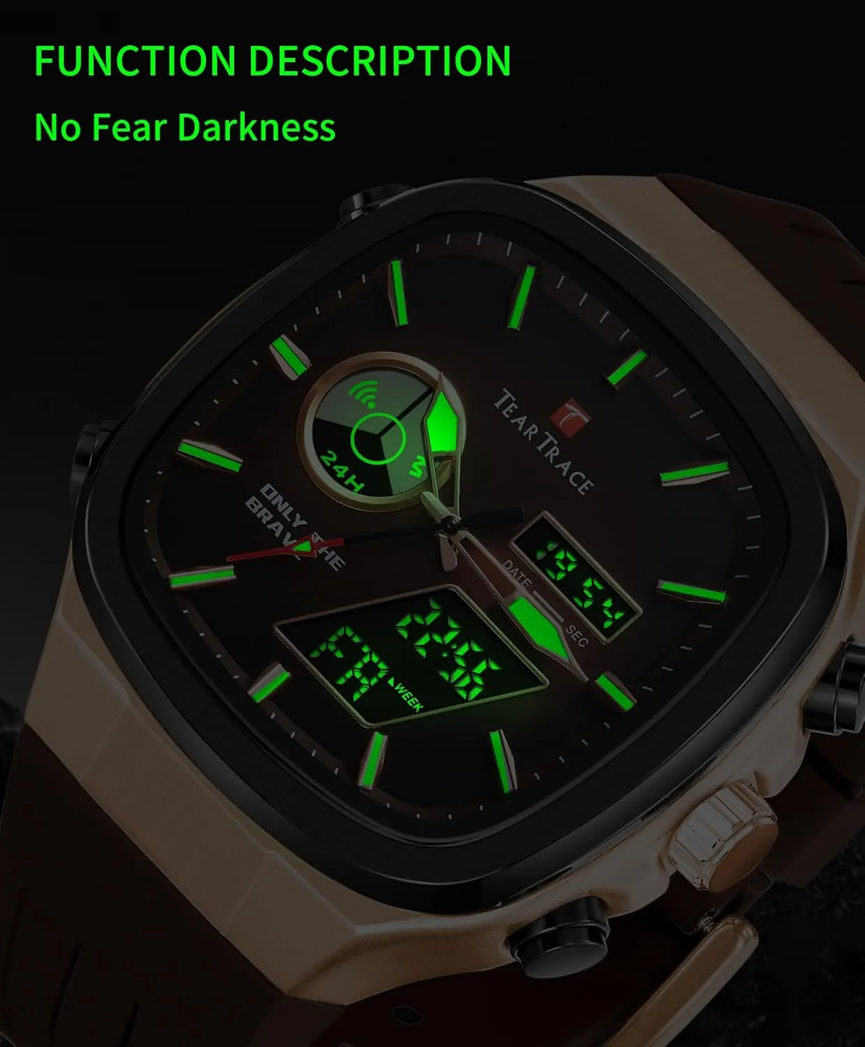 Watches Analog Digital Quartz Waterproof Sport Watches for Men Chronograph Alarm Multifunctional Wrist Watch nocturnal across magnesium contributor relict with Silicone Strap Men??s 