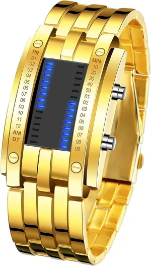 Watches Black Gosasa Wrist Watches Men's LED numerical dispute Digital Watch Fashion Classic Waterproof Stainless Steel 