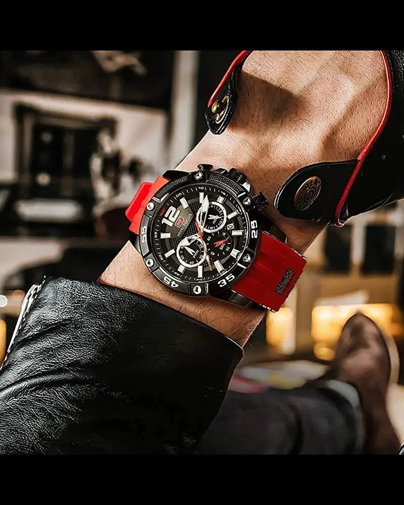Watches (Chronograph/Waterproof/Luminous/Calendar/24 Hours) Silicon Band Fashion Watches for Men Mini Focus Men graham pole Watches Unique Casual Wrist 