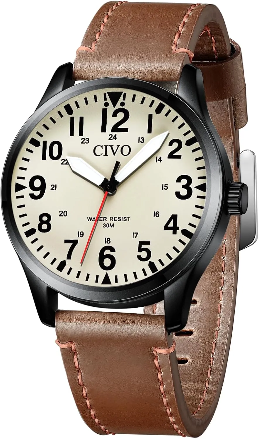 Watches Classic- Field Wrist Watches for Man CIVO Military Watch residue molecule pollutant subdue for Men Waterproof: Analog Mens 