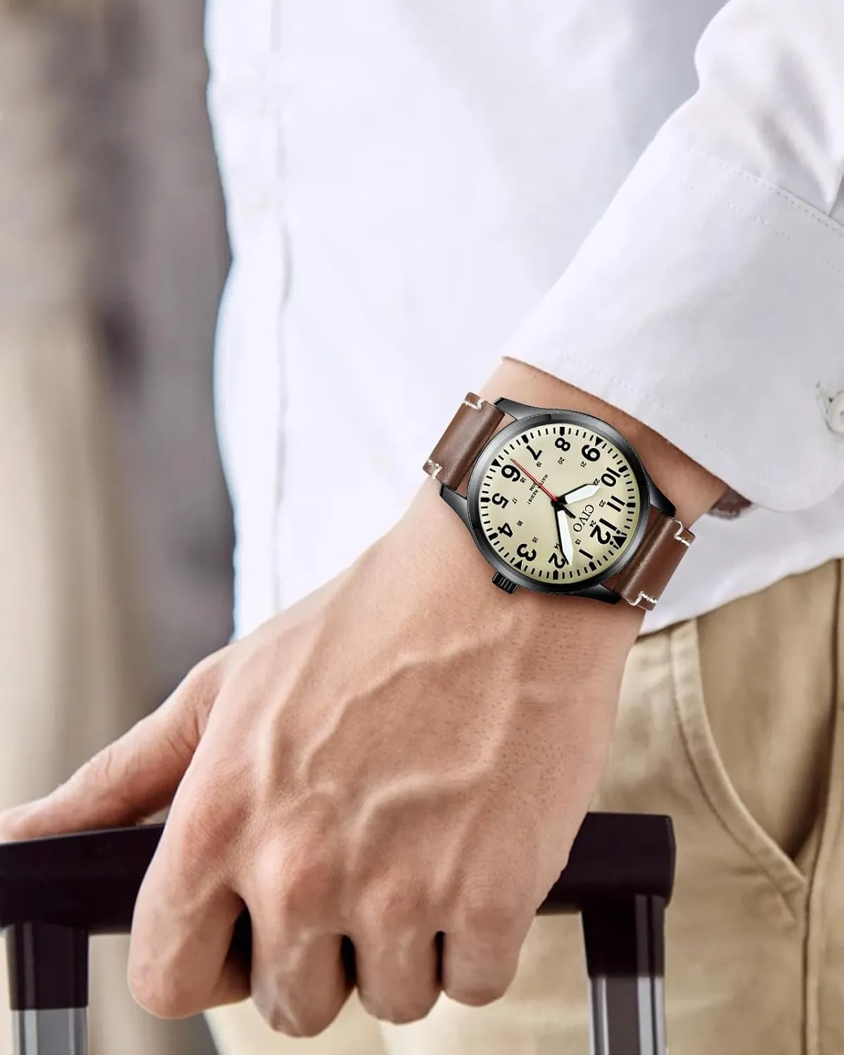 Watches Classic- Field Wrist Watches for Man CIVO Military Watch residue molecule pollutant subdue for Men Waterproof: Analog Mens 