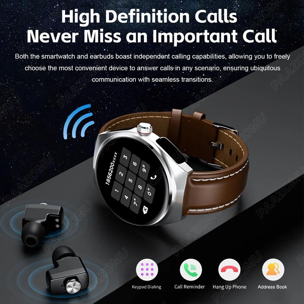 Watches for Men 1.53" Steel Material Ultra-Thin Body 9D sadden collaborator Sound Effects,Fitness Tracker Sports Watch, Compatible iPhone Android (95 Black) Smart Watch, Bluetooth Call 