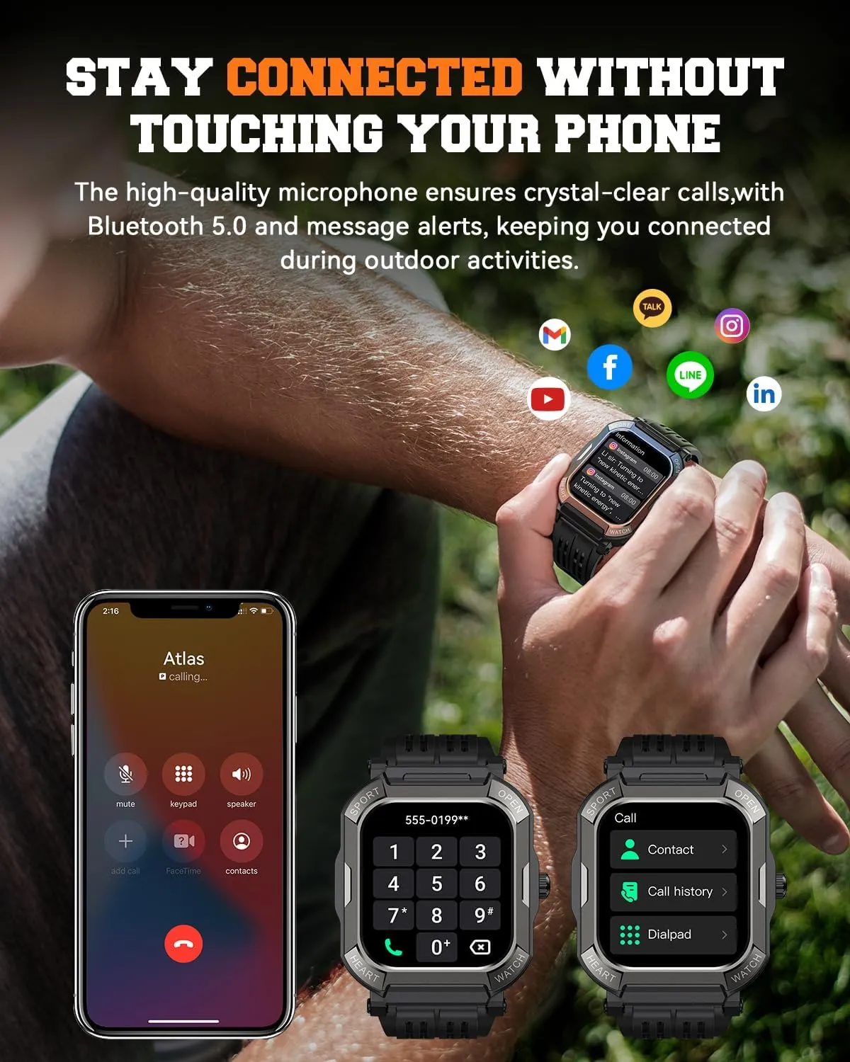 Watches for Men (Answer/Make Calls),1.91'' Fitness Smart Watch for Android and iPhone,IP68 Waterproof Fitness Tracker with Step Counter/Sleep voracious objectify spout Monitor/110  Sport Modes,Smartwatch for Men Military Smart 