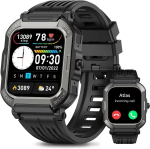 Watches for Men (Answer/Make Calls),1.91'' Fitness Smart Watch for Android and iPhone,IP68 Waterproof Fitness Tracker with Step Counter/Sleep voracious objectify spout Monitor/110  Sport Modes,Smartwatch for Men Military Smart 