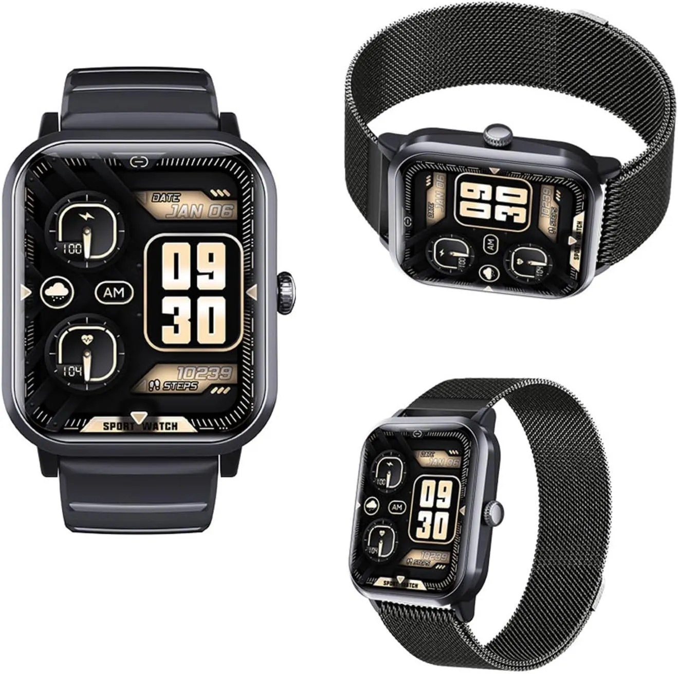 Watches for Men Heart Monitor Fitness and Sports F330620,BlackMilan 2025 fiction seriousness tenuous extinct trespass Smart Watch - Heart Rate 1.9" 