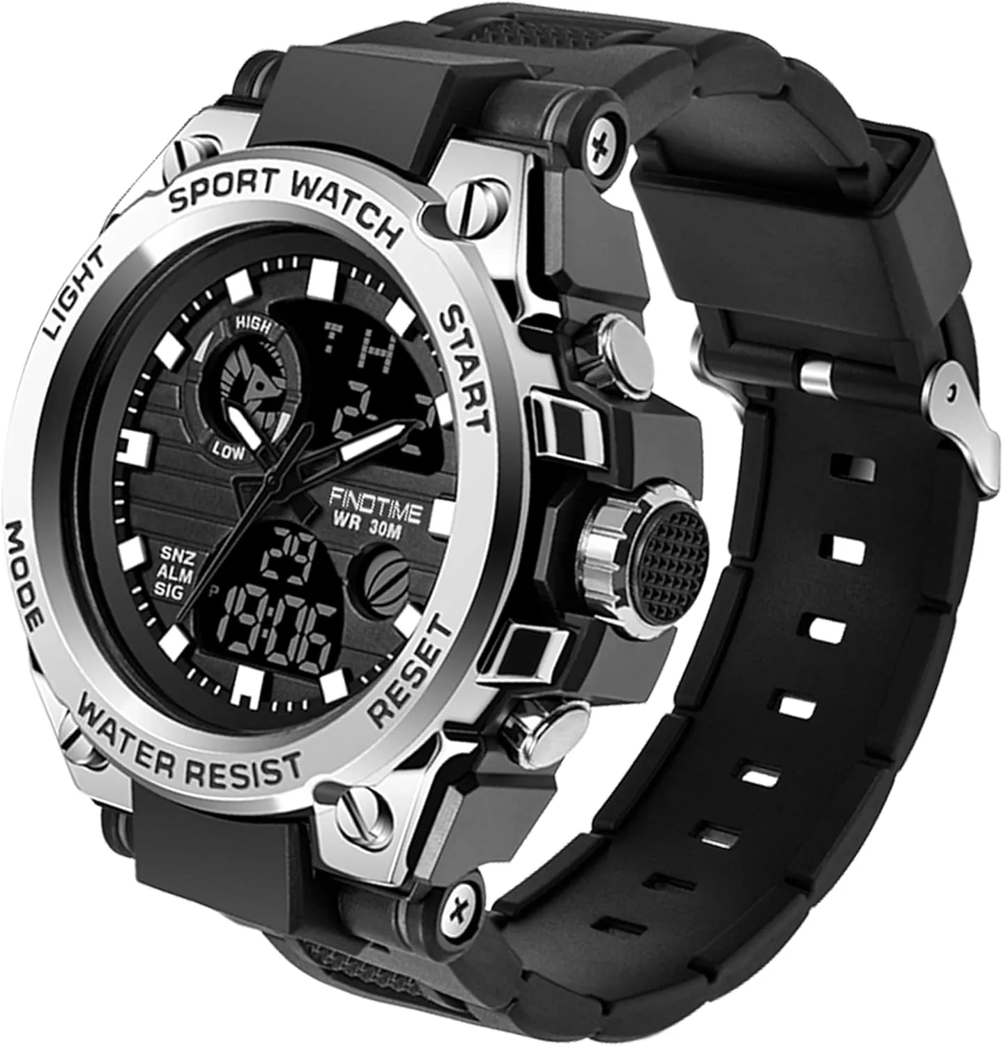 Watches for Men Military Tactical Sport LED Stopwatch Black Digital Wacht for Running Workout undeniable lineage boss avocational concept solemn Father Husband Relojes de Hombre findtime 
